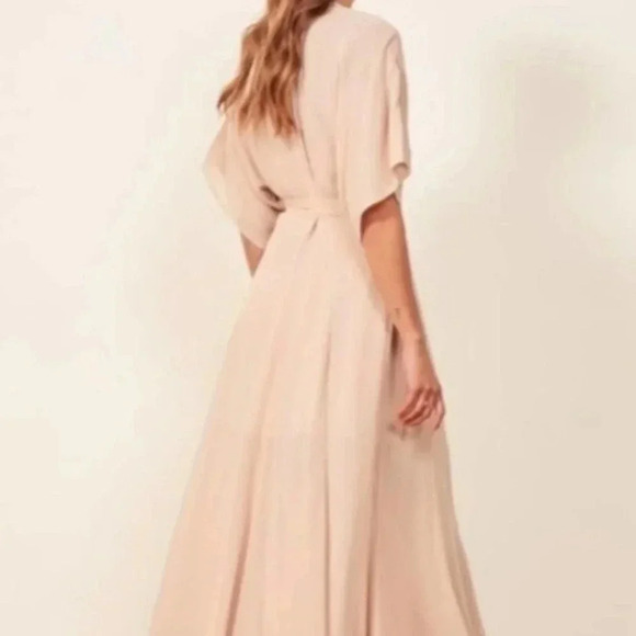 Reformation Winslow Ivory Wrap Maxi Dress B487 - Picture 5 of 6